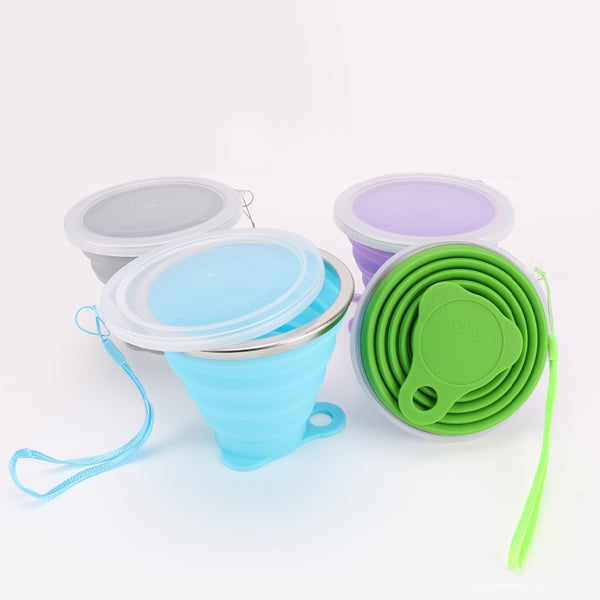 camping compact collapsing squishy cups