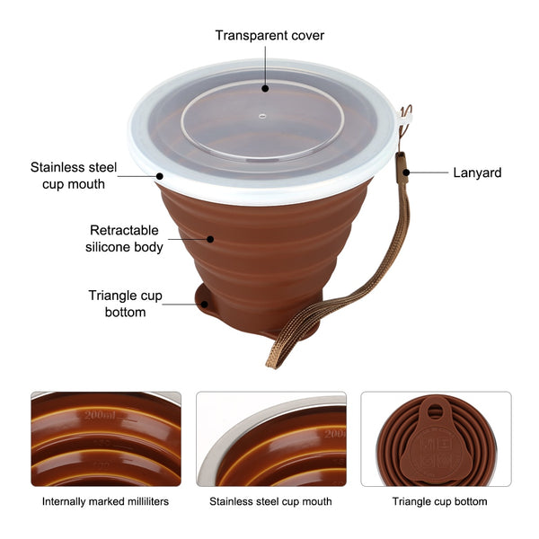 camping cups with lid for travel and outdoors