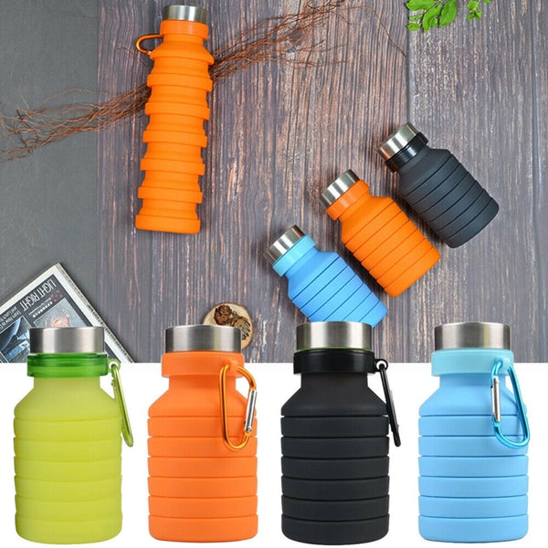 stainless steel capped squishy silicone bottle supreme