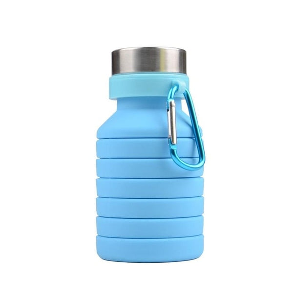 blue squishy bottle, steel cap & clip