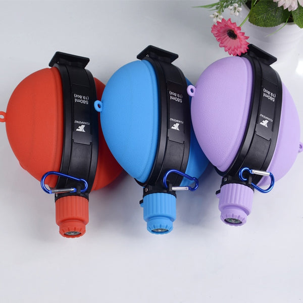 different varieties of compact, bpa free, silicone squishy army style  canteens