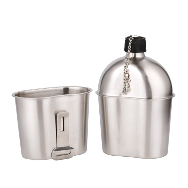 metal canteen and cook pot for all adventure around the campfire