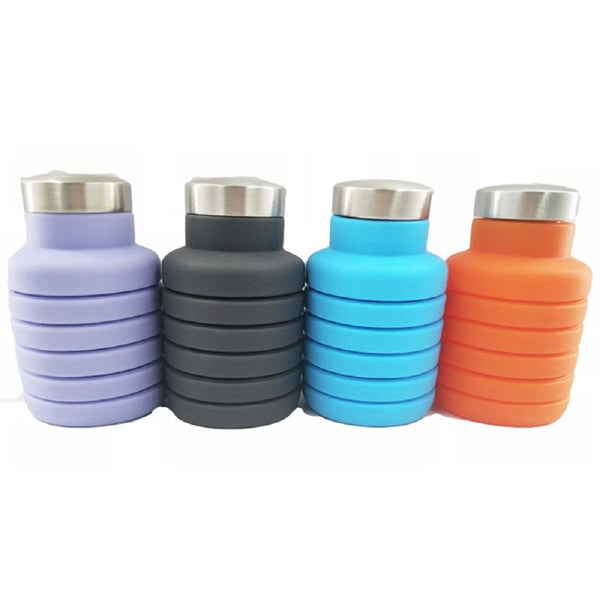 bpa free silicone bottles, all colours of stainless top squishy bottles