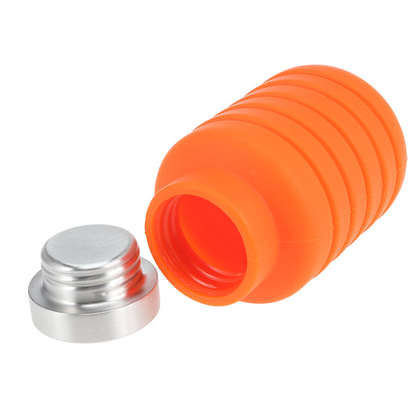 orange squishy bottle opened cap