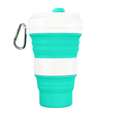 grey teal travel coffee mug