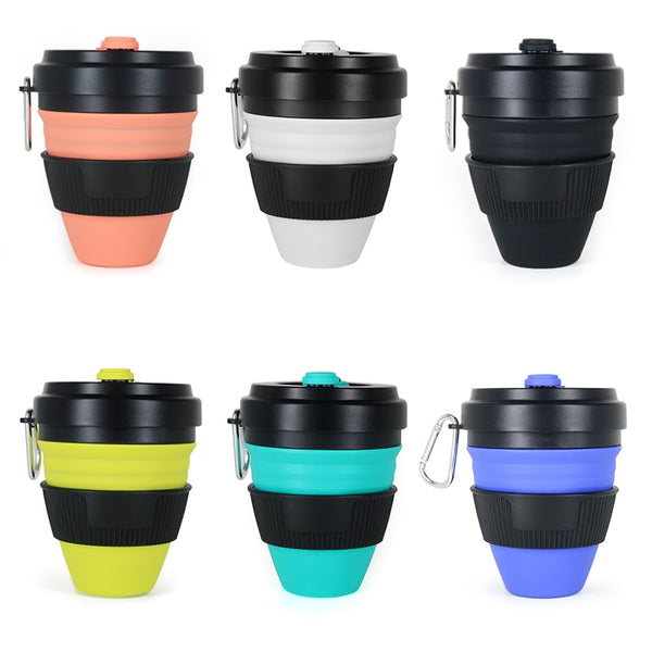 different coloured 450ml squishy collapsable squishy cups