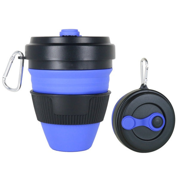 blue compact squishy mini coffee cup